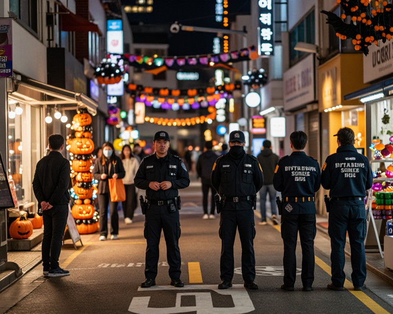 Seoul Halloween Night Atmosphere