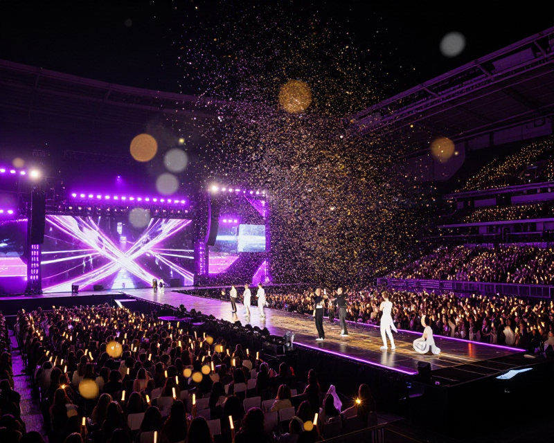 Cinematic K-pop Concert Atmosphere