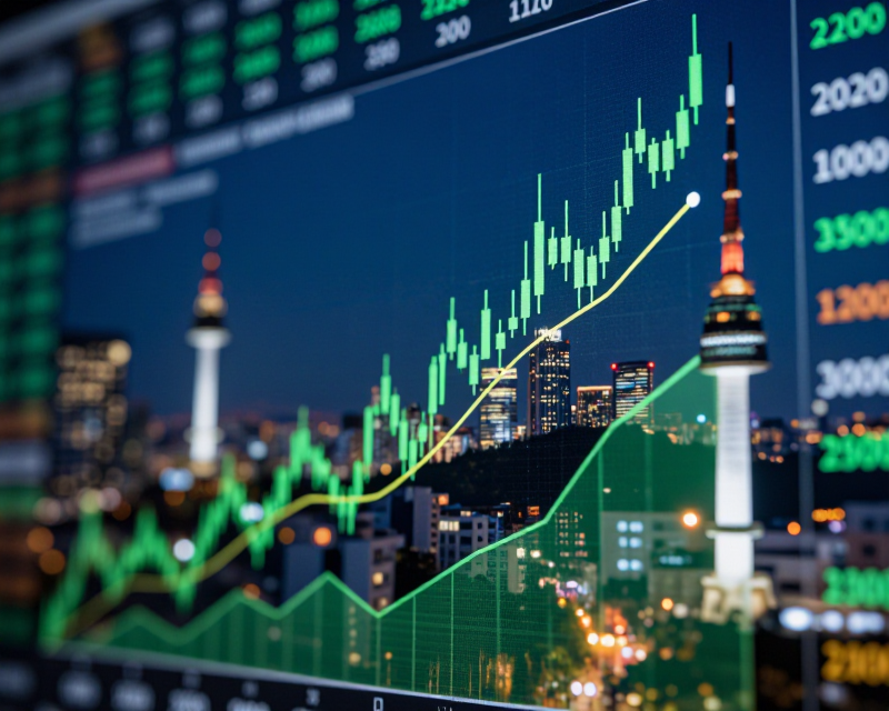Digital Stock Market Growth in Seoul
