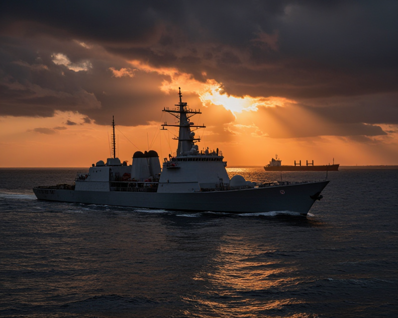 Cinematic Naval Blockade Scene