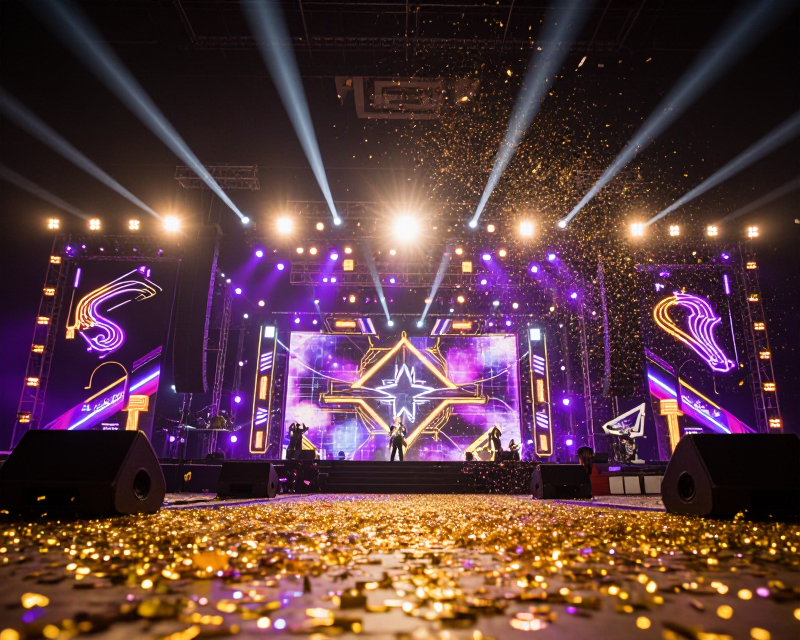 Celebratory Pop Music Stage