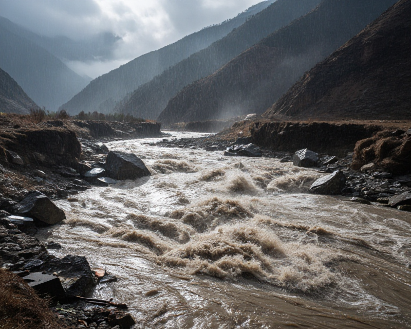 Nepal Flood Landscape